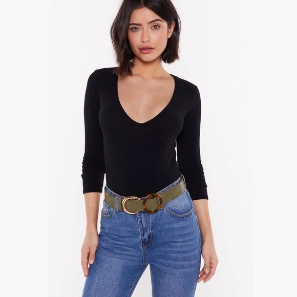 NWT Nasty Gal Circle In Double Metal And Tortoise Shell Double Buckle Be… - Picture 7 of 10